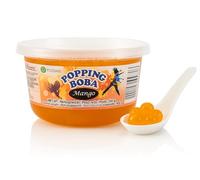 POSSMEI Bubble Tea Popping Boba MARACUYA 550 gramos | Prepara delicioso boba tea en casa | listo para usar sin necesidad de cocinar