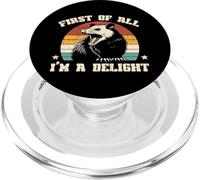 Possum First Im Delight Vintage Opossum Humor Hombres Mujeres Niños PopSockets PopGrip para MagSafe