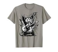 Possum Playing Electric Guitar Rock Animal Art Camiseta