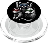 Possum Ratte Mapache Lover Rock Sign Cool Retro Team Trash PopSockets PopGrip para MagSafe