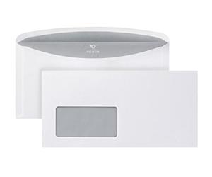 Post Cuerno Velox 02526148 KUVERT - Funda con Ventana, Sobres de Papel para Embalaje y Envíos, ASK, Velox 3000, nasskl autoadhesivo), C65, 114 x 229 mm, 80 g, 1000 unidades), color blanco