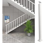 Post de la barandilla de barandilla Blanca de Escalera de Escalera con Kit de instalación, Pasador de escaleras balusters husillos para concreto/escalones de Madera