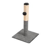 Post de rascado de gatos: columna de rascar con 2 bolas colgantes y 1 bola interactiva, columna de rasguño de gato simple | Habilidades con una placa base cuadrada, por supuesto, sisalenil scratch par
