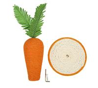 Post de rascado en Forma de Zanahoria de Gavigain, Material de sisal, no, Resistente, Ahorro de Espacio, Ideal para Gatitos y Gatos, Divertido Entrenador de Garras y Juguete de