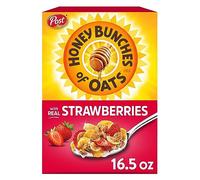 Post Honey Bunches of Oats con fresas, cereales de desayuno, cereales de fresa con racimos de avena y cereales, 470 ml
