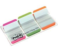 Post-It 142993 Index rígido, Color Fucsia/Violeta/Naranja Neón/Rosa Pastel, Tamaño Standard, Pack de 3