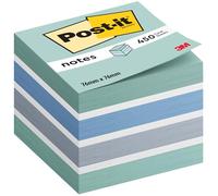 Post-It 2028B Notas adhesivas en cubo, Color Pastel Blue, 76 x 76 mm