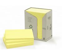 Post-It 655-1T - Pack de 16 de notas recicladas, 76 x 127 mm, color amarillo