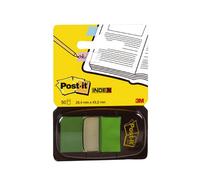 Post-it Index 680-3 marcadores, 25,4x43,1mm, 1x50. Color verde. 1 dispensador