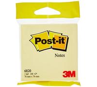Post-it 6820 Notas adhesivas, 76x76mm, 100 hojas/bloc. Color Canary Yellow. 1 bloc