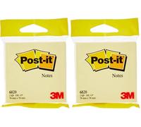 Post-it 6820 Notas adhesivas, 76x76mm, 100 hojas/bloc. Color Canary Yellow. 1 bloc (Paquete de 2)