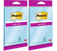 Post-It 6844-LNB - Notas adhesivas, 102 x 152 mm, color Azul (Paquete de 2)