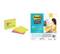 Post-it 6845-SSP Notas adhesivas, 45 hojas, 203 x 152 mm, Colores Surtidos, Paqu