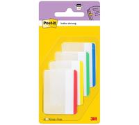 Post-It 686F-1 Index rígido plano, Color Verde/Azul/Amarillo/Rojo, Tamaño Standard, Pack de 4