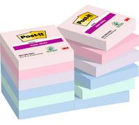 Post-it Super Sticky Colección Soulful Color - Paquete de 12 Blocs, 90 Hojas por Bloc (47.6 mm x 47.6 mm) - Rosa, Morado, Verde, Gris y Azul - Autoadhesivas para Listas de Tareas