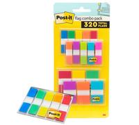 Post-it Banderas Combo Pack, 4 dispensadores/paquete para llevar, 120 .94 pulgadas de ancho y 200 .47 pulgadas de ancho, colores surtidos (683-XL1)