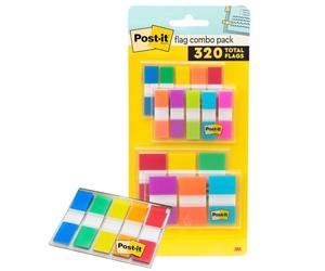 Post-it Banderas Combo Pack, 4 dispensadores/paquete para llevar, 120 .94 pulgadas de ancho y 200 .47 pulgadas de ancho, colores surtidos (683-XL1)