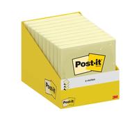 Post-it bloc de 100 z-notas adhesivas reposicionables - forma cuadrada - 76x76mm - color amarillo claro