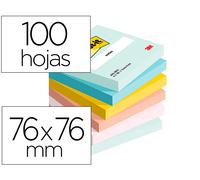 Post-it Bloc de Notas Adhesivas Beachside 76x76 mm 100 Hojas PEFC Pack 6 Unidades Surtidos