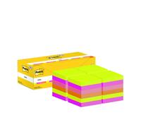 Post-it Bloc de Notas Adhesivas Quita y Pon 76x76 mm, 100 Hojas, Colores Surtidos, Pack 18+6 Unidades