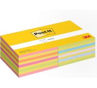 Post-it Cubo de notas 2 blocs 76×76 mm, 450 h./bloc, colores naranja/rosa/verde/azul, 100% PEFC
