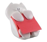 Post-it Dispensador de Notas Z, Diseño Gato, Paquete de 1 Bloc de Notas de 90 Hojas, 76 mm x 76 mm, Color Rosa - Para Dispensar con una Mano en el Escritorio