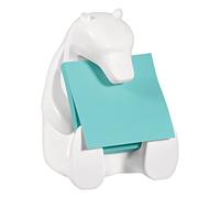 Post-It Dispensador de Notas Z, Diseño Oso Polar, Paquete de 1 Bloc de Notas de 90 Hojas, 76x76 mm, Color Turquesa, Para Dispensar con una Mano en el Escritorio