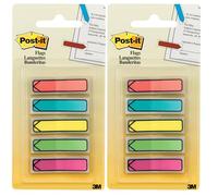 Post-it: flecha banderas, cinco colores distintos, 20 por colores, 100 por paquete - : - Se vende como, 2 paquetes de - 100 - / - Total de 200 cada