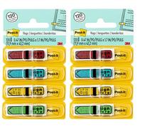 Post-it: flecha banderas,"firme aquí, 4 colores con dispensadores, 120 por paquete - : - Vendido como 2 Packs de - 120 - / - Total de 100 cada