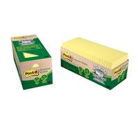 Post-It Greener Notes, 3 de X 3 de, Canary Yellow, 24 Pads/Cabinet Pack Amarillo 100 Hojas Pouch Autoadhesivo