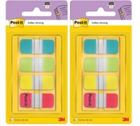 Post-it Index 676-ALYR-EU - Set Mini Marcador Fuerte, Turquesa/Lima/Amarillo/Rojo, (paquete de 80)