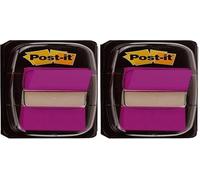Post-it Index Marcadores, Medio, Morado, 25.4 mm x 43.2 mm, 50 Marcadores/Dispensador, 1 Dispensador/Paquete (Paquete de 2)