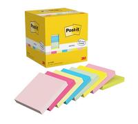 Post-it Notas Adhesivas, Paquete de 8 Blocs, 100 Hojas por Bloc (76 mm x 76 mm) - Notas Adhesivas para Listas de Tareas y Recordatorios