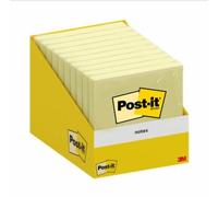 Post-it notas, canary yellow, 10 blocs, 100 hojas por bloc, 76 mm x 76