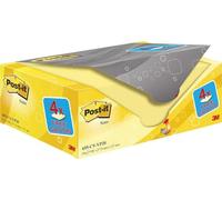 Post-it Notas, Canary Yellow, 16 blocs + 4 GRATIS, 76 x 127 mm