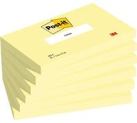 Post-it® Notas, Canary Yellow, 76 mm x 127 mm, 100 hojas/bloc, 6 blocs/paquete