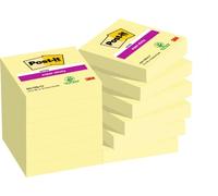 Post-it Notas Canary Yellow - Paquete de 12 Blocs, 90 Hojas por Bloc (47,6 mm x 47,6 mm) - Color Amarillo - Notas Autoadhesivas para Listas de Tareas y Recordatorios
