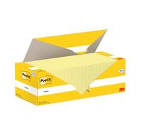 Post-it Notas Canary Yellow - Paquete de 18 Blocs + 6 GRATIS, 100 Hojas por Bloc (76 mm x 76 mm) Color Amarillo - Notas Autoadhesivas para Listas de Tareas y Recordatorios