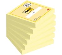 Post-It Notas Canary Yellow, Paquete de 5 + 1, 100 Hojas por Bloc, 76x76 mm, Color Amarillo, Notas Adhesivas para Listas de Tareas y Recordatorios, Nota Adhesiva, Ideales para el Colegio, Escuela,