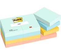 Post-it Notas Colección Beach Color - Paquete de 12 Blocs, 100 Hojas por Bloc (38 mm x 51 mm) - Verde, Amarillo y Naranja - Notas Autoadhesivas para Listas de Tareas y Recordatorios
