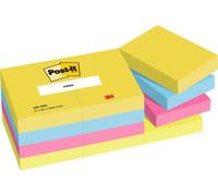 Post-it Notas Colección Energetic Color - Paquete de 12 Blocs, 100 Hojas por Bloc (38 mm x 51 mm) - Amarillo, Azul, Rosa y Verde - Notas Autoadhesivas para Listas de Tareas y Recordatorios