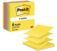 Post-it notas colección neon rainbow - paquete de 6 blocs, 100 hojas