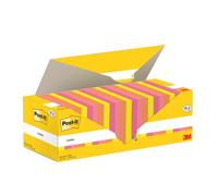 Bloc de notas adhesivas quita y pon post-it colores surtidos 76x76 mm con 100 hojas pack de 18+6 unidades