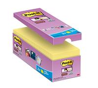 Post-it Super Sticky Notes Canary Yellow,Value Pack, Pack of 14 + 2 Free Pads, 9
