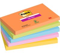 Post-it notas super sticky colección boost color - paquete de 5 blocs