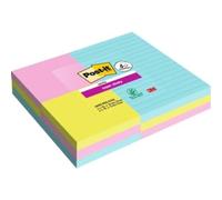 Post-it Notas Super Sticky, Colección Cosmic Color - Paquete de 3 Blocs Grandes + 6 Blocs Standard, 90 Hojas por Bloc - Notas Autoadhesivas para Listas de Tareas y Recordatorios