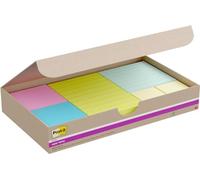 Post-it Notas Super Sticky, Colores y Tamaños Surtidos - Paquete de 18 Blocs, 90 Hojas por Bloc - Notas Autoadhesivas para Listas de Tareas y Recordatorios