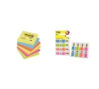 Post-it Notes Energetic Color Collection, Pack of 6 Pads, 100 Sheets per Pad, 76