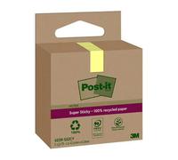Post-It PACK 3 BLOCS Notas Adhesivas Recicladas Super Sticky Amarillo Pastel 47,6x47,6mm 70 Hojas/Bloc 7100284575