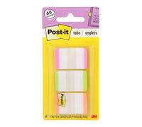 Post-it pestañas, sólido, 12 pestañas pestañas por color, 36 por dispensador, color Assorted Bright Lined 66 Tabs